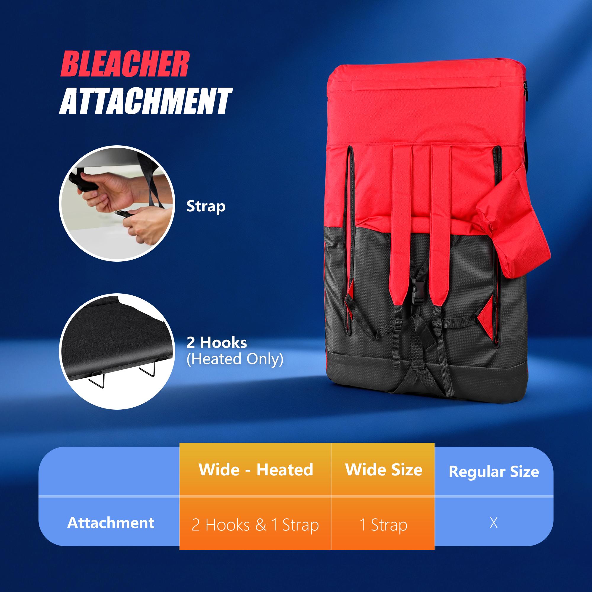 ZENY Portable Heated Stadium Seats for Bleachers 6 Reclining Folding Stadium Chair Waterproof Bottom