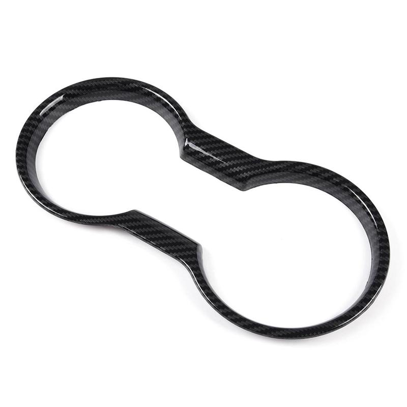 CROSSDESIGN CUP HOLDER COVER FIT FOR FORD MUSTANG 2015+ INTERIOR TRIM MOLDING-T