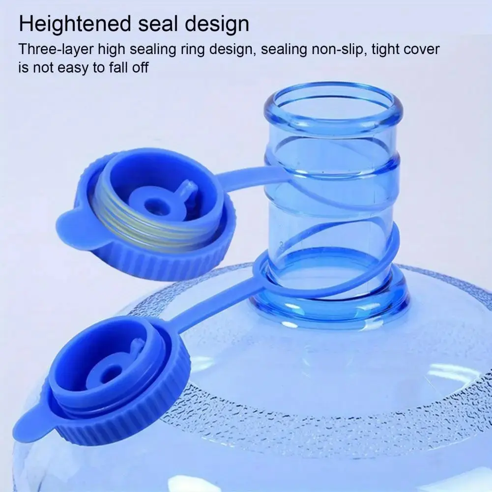5Pcs 5 Gallon Water Jug Lid Food Grade Leak Proof Universal Water Bucket Sealing Lid Reusable 45MM Water Dispenser Lid Kitchen Utensils