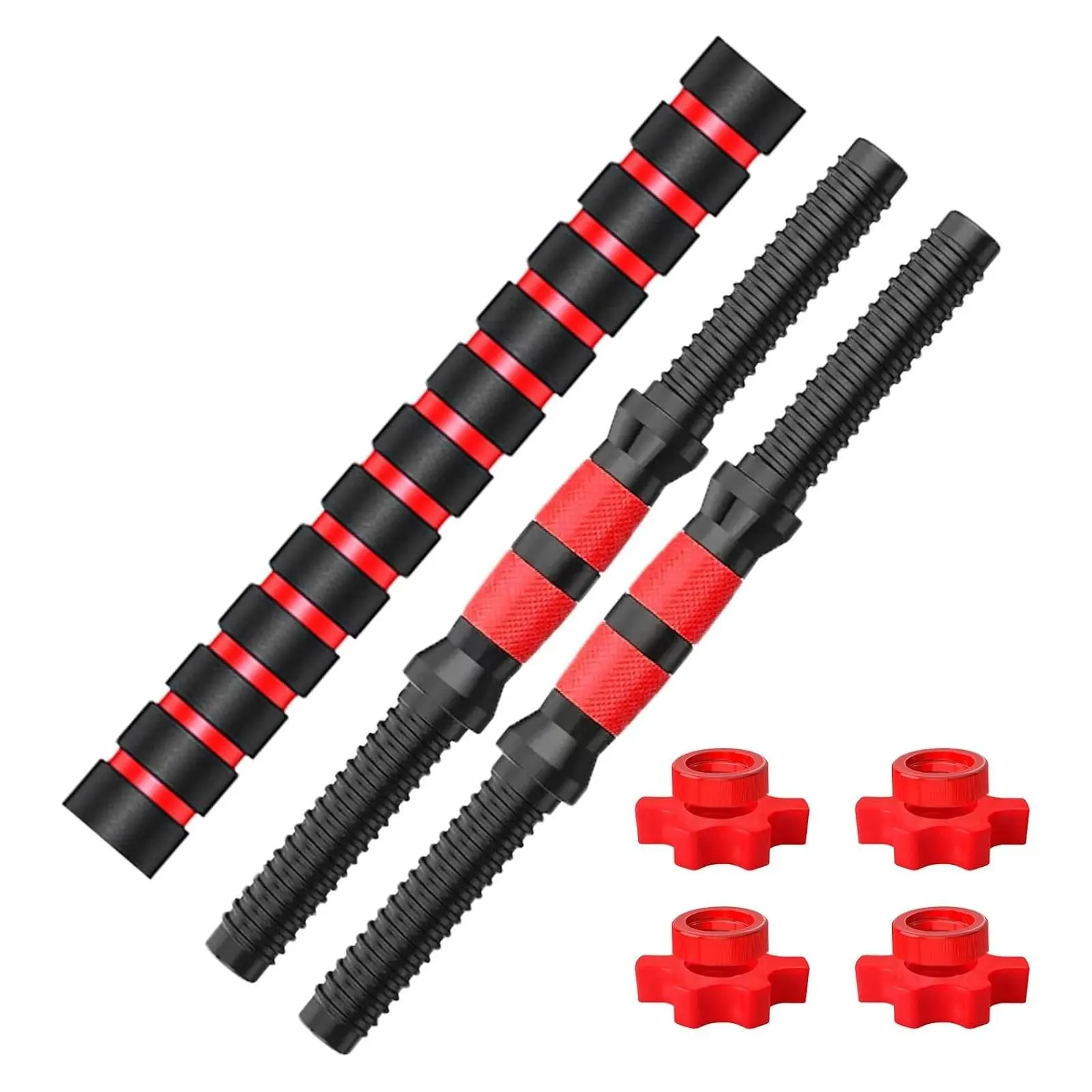 Dumbbell Handle Set for 1-Inch Weight Plates, Durable Threaded Barbell Handles Adjustable Weightlifting Accessories for Gym Workout TrainingGift