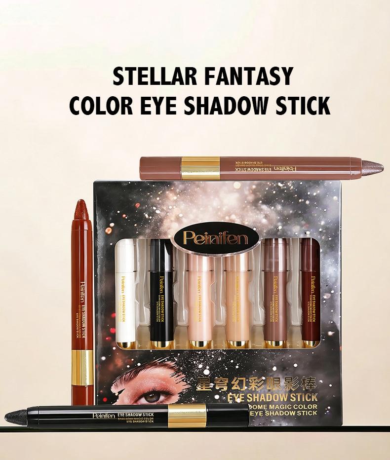 Stellar Fantasy Color Eyeshadow Stick | Effortless Quick Makeup, Delicate Diamond Shimmer, Translucent Satin Finish for Galaxy-Inspired Eye Looks