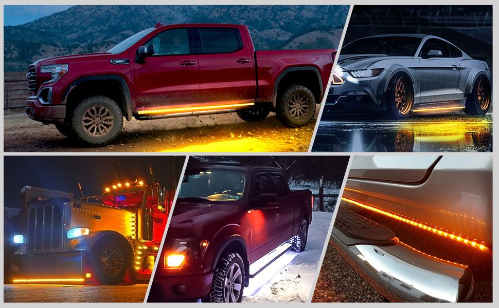 Nilight Truck Running Board Lights 2PCS 60 Inch LED Side Maker White Courtesy Light & Sequential Amber Turn Signal Lighting Strips Kit for Trucks Pickup SUV nilight truck safety light Fishbone LED dealsforyoudays Nilight Truck Running Board Lights 2PCS 60 Inch LED Side Maker White Courtesy Light & Sequential Amber Turn Signal Lighting Strips Kit for Trucks Pickup SUV nilight truck safety light Fishbone LED dealsforyoudays