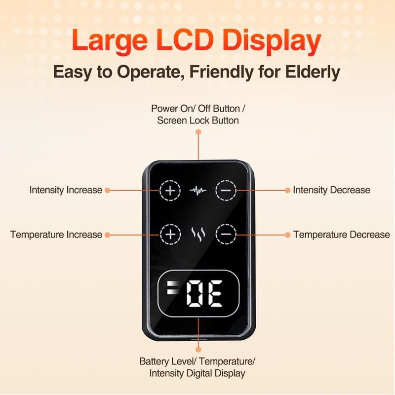 Heated Vibration Knee Pad, 1 Count 5 Level Knee Heating Massager Wrap, Knee Elbow Massage Relaxation Tool for Women & Men, USB Rechargeable Massagers