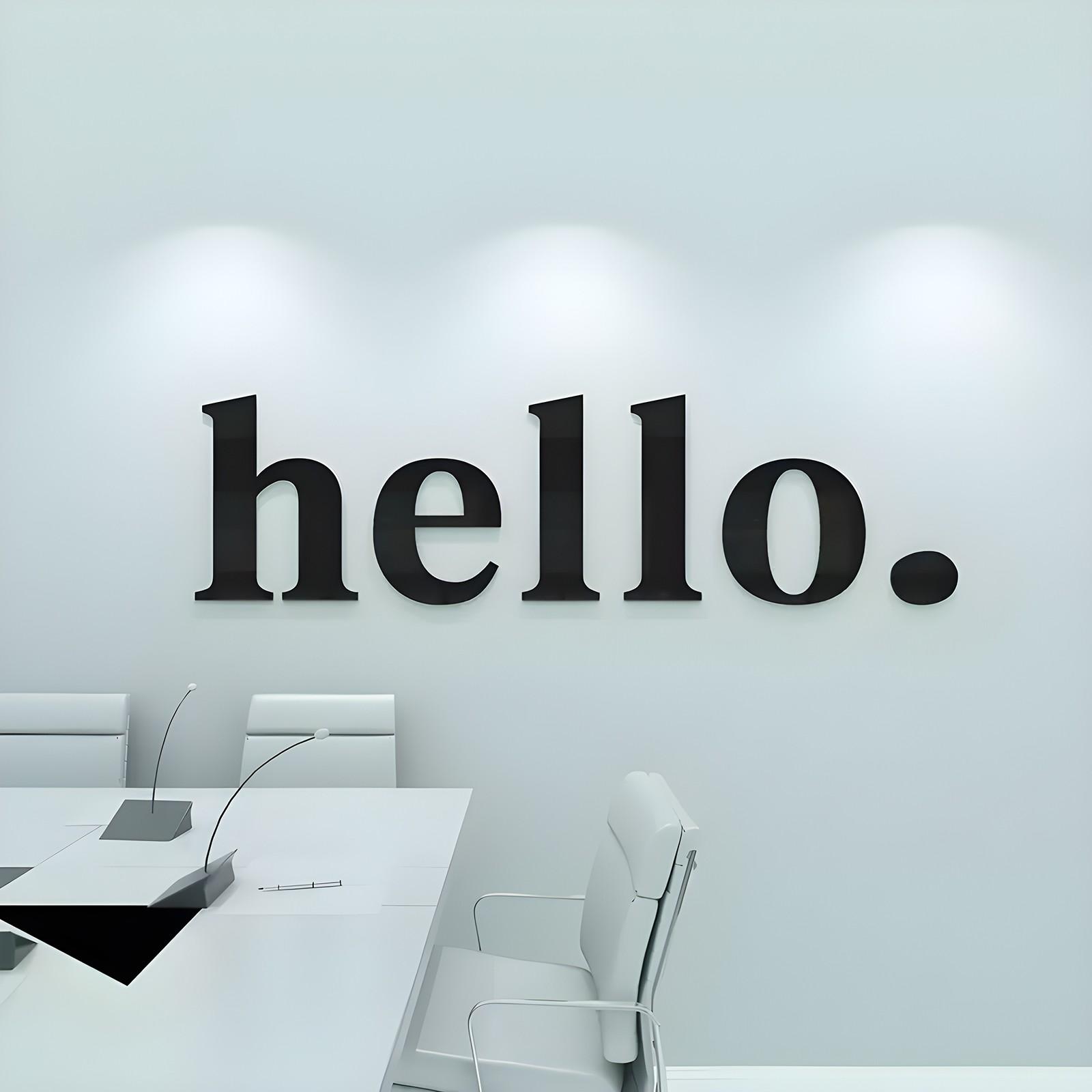 3D Creative Acrylic Wall Stickers Set, Welcome Sign Decals, Self-Adhesive for Bedroom, Entryway, Living Room, Porch, Home Decoration