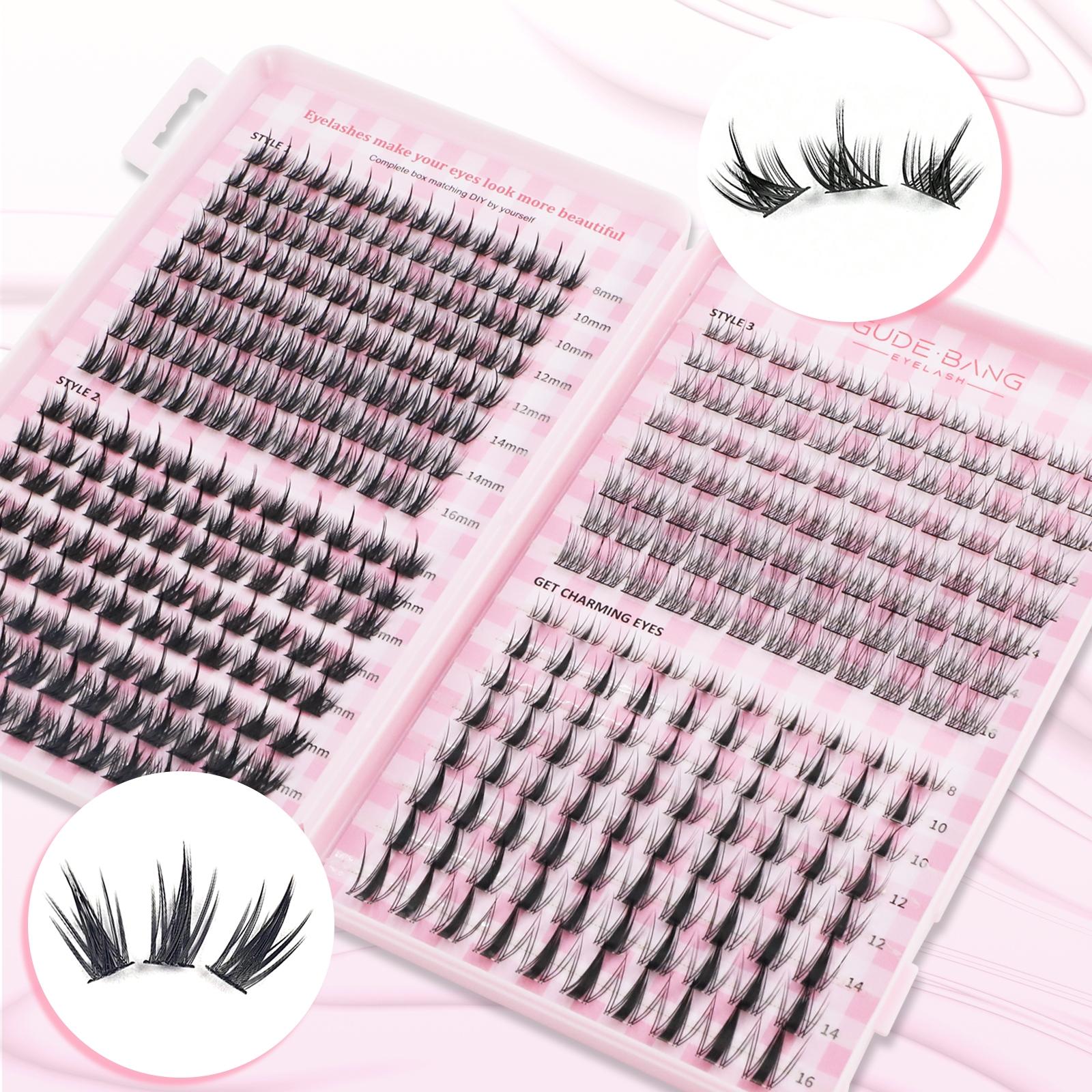 640PCS eyelash extension set, DIY Eyelash Extensions, with glue, tweezers, and glue remover, CC roll type mixed 8-16mm large capacity, suitable for home self-grafting, friendly to beginners