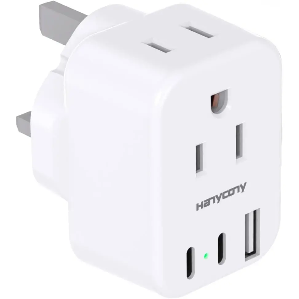 to UK Ireland Travel Plug Adapter, Type G Adapter for Travel