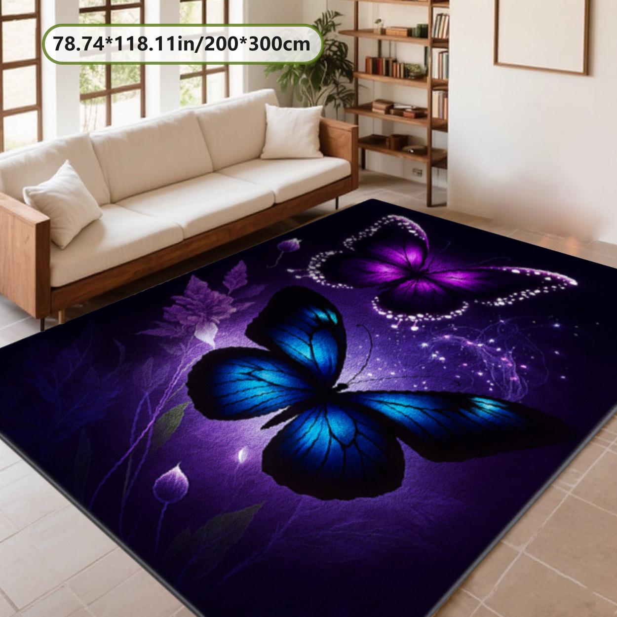Velvet soft and comfortable patterned printed carpet, Flower Pattern Rugs, Household Decorative Rug, suitable for multiple scenarios, available in various sizes, soft and non-shedding.