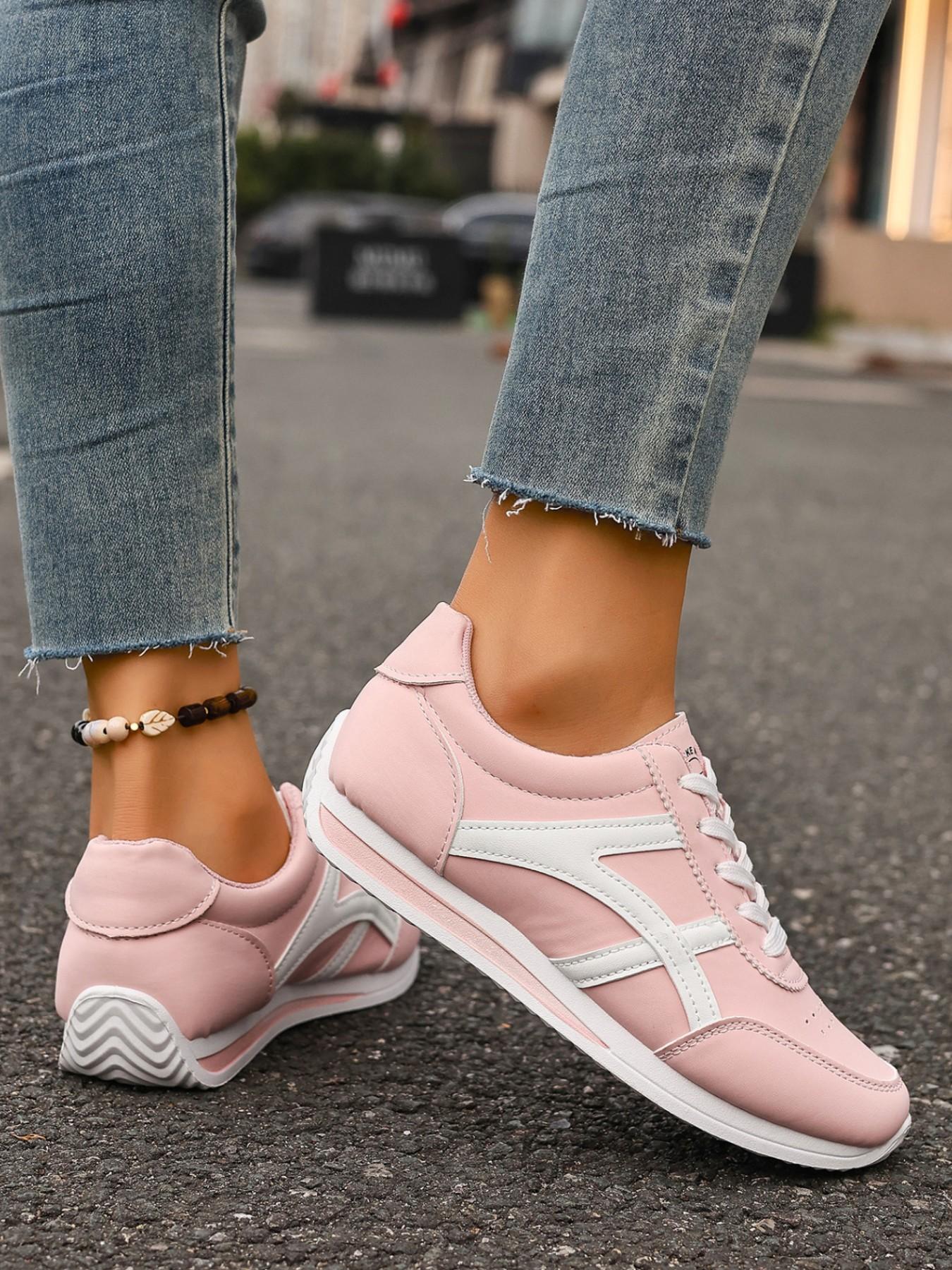 Women's Spring 2026 New Arrival Versatile Lace-Up Student Running Shoes, Low Top Casual Agony Shoes, Perfect for Everyday Wear