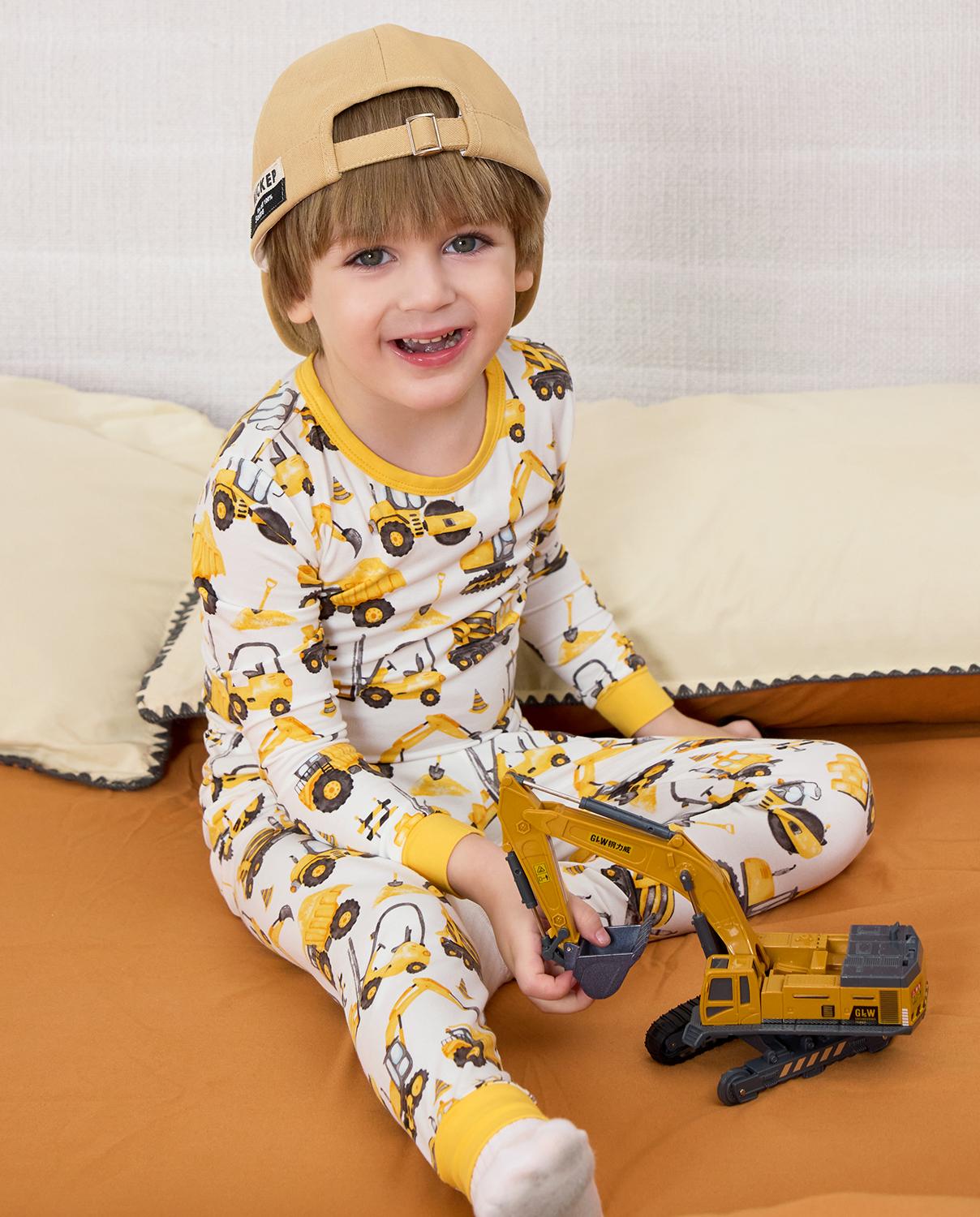babee Reshinee Moisture-wicking Bamboo Pajama sets for Toddler Boys Girls,Temp-Sensing Babys Kids 2pcs Pjs,Long-Sleeve Snug Fit Sleepwear 12M-8Y Sets,Valentine's Day gift