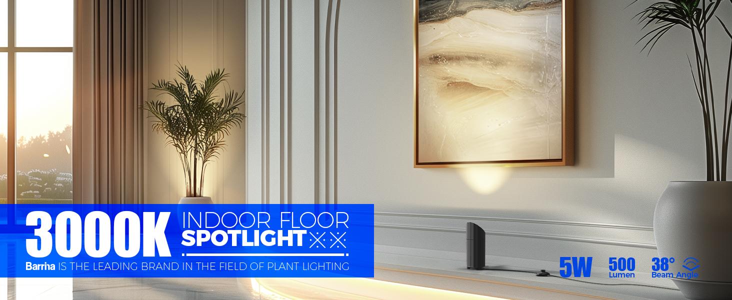 Barrina Uplighting Indoor Spotlight, 2 in 1, 3000K GU10 Bulb, LED Spot Lights for Plant Picture Home,2 Packs
