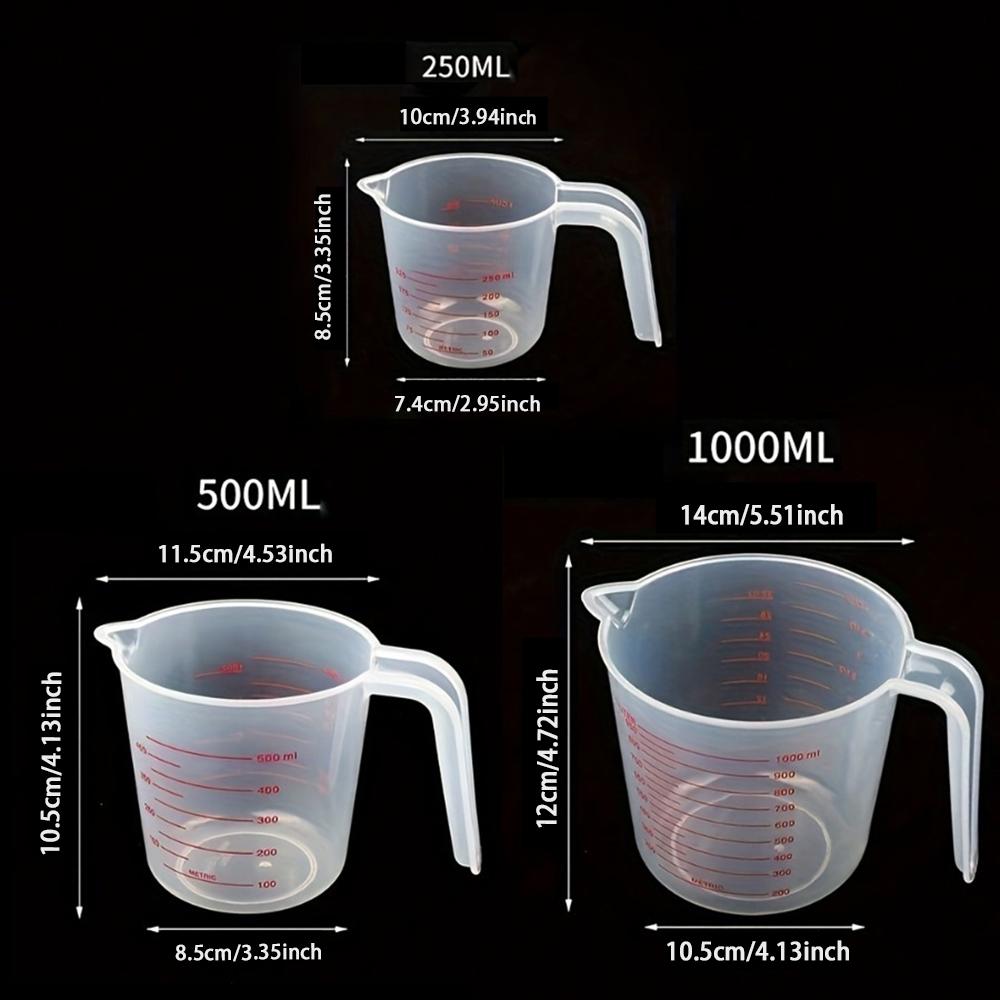 Plastic Measuring Cups with Spoons, Stackable Design, Precise Measurement for Cooking & Baking, Easy Pouring System