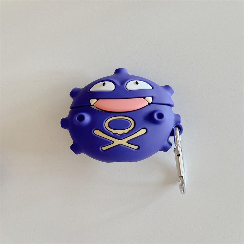 1 Koffing headphone case,Cute wireless Bluetooth earphone case, drop resistant, durable and stylish accessory, suitable for AirPods pro3/1/2/3/4/pro/pro2(Different models may have different shapes)
