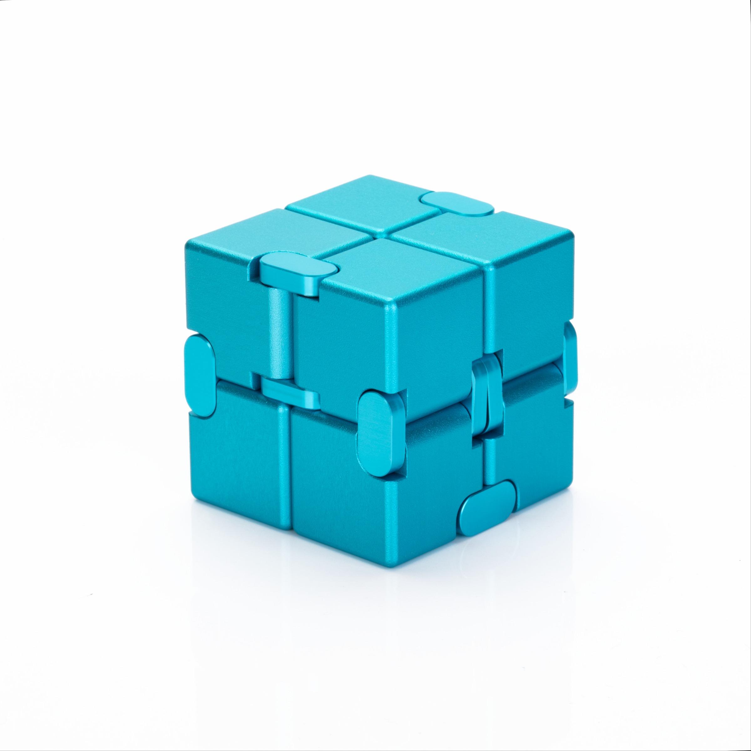 Aluminum Alloy Stress Relief Cube, Anti-Scratch Smooth Rotation, Unisex Finger Pressure Relief Toy, Office Desk Decor, Ideal Gift