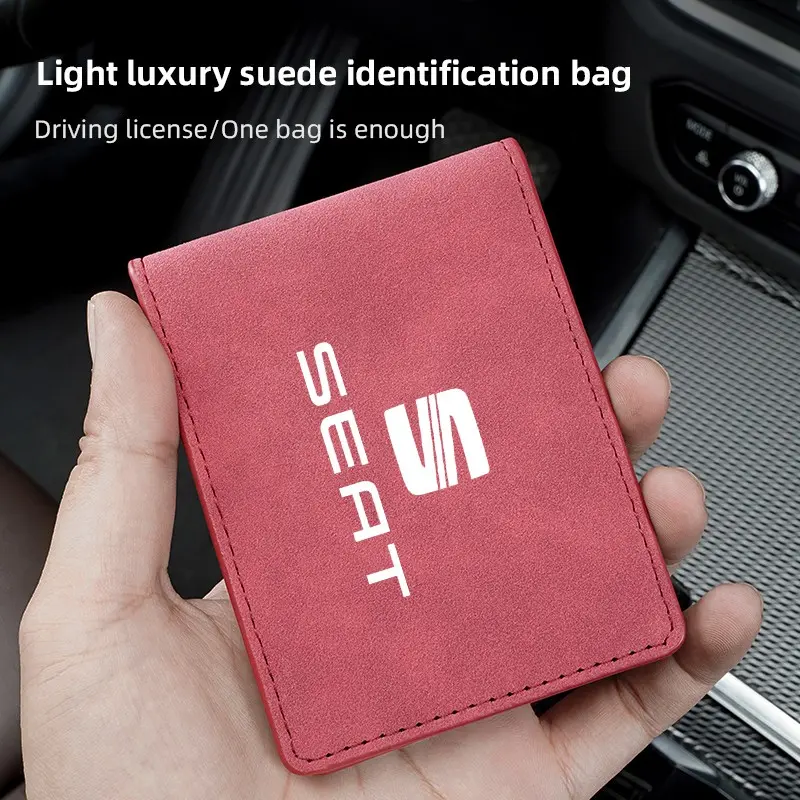 1Pcs Car Driver License Storage Bag Wallet ID Card Protective Sleeve For Seat Tarraco Arona Ibiza Leon Ateca Mii EL-BORN Toledo Formentor Altea E-Racer Alhambra Tavascan