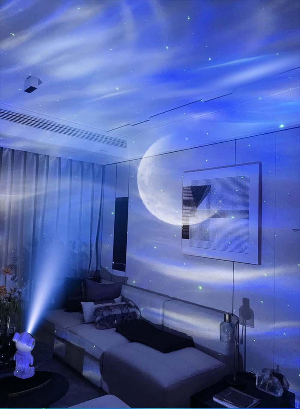 Astronaut Northern Lights Aurora Projector with Bluetooth Speaker, White Noise Night Light, Galaxy Projector for Kids & Adults, Home Decor Interior