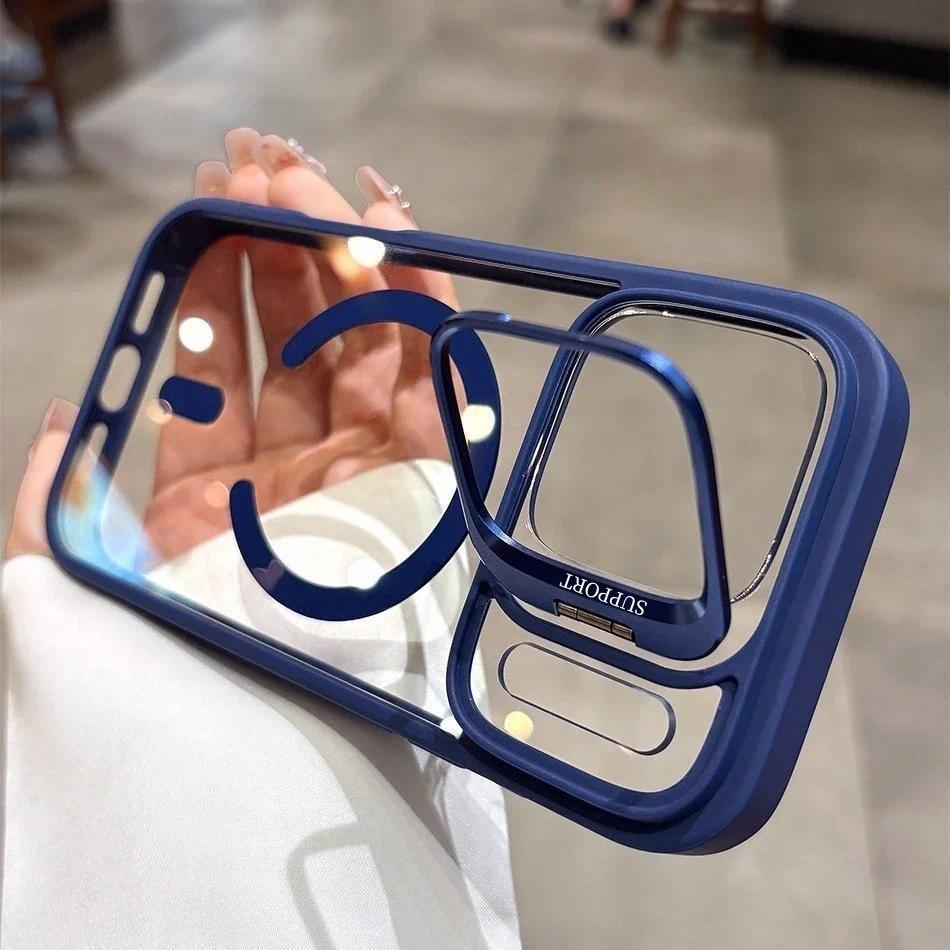 Lanyard Camera Bracket Holder Magnetic Protective Case for iPhone 17/16/15/14/13/12 Pro Max, 17 Pro, 17 Air, 16/15 Plus/Pro and 14/13/12/11, comes with Matching Lens Glass Screen Protector and Wrist Strap