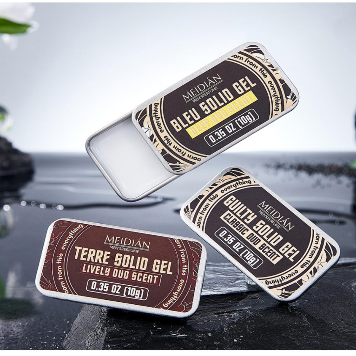 Men's Portable Perfume Stick Set, Fragrance Perfume, Long-lasting Solid Cologne Floral Woody Scent, Pocket-sized Body Balm Gift Box, 4-piece set