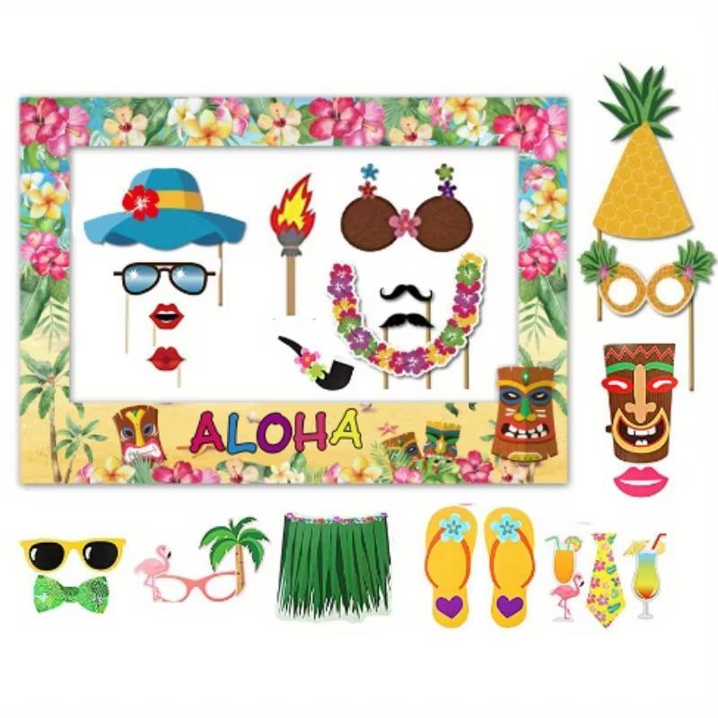 1pc Photography props, photo frames, birthday party decorations, beach themes, tropical summer parties, fun props