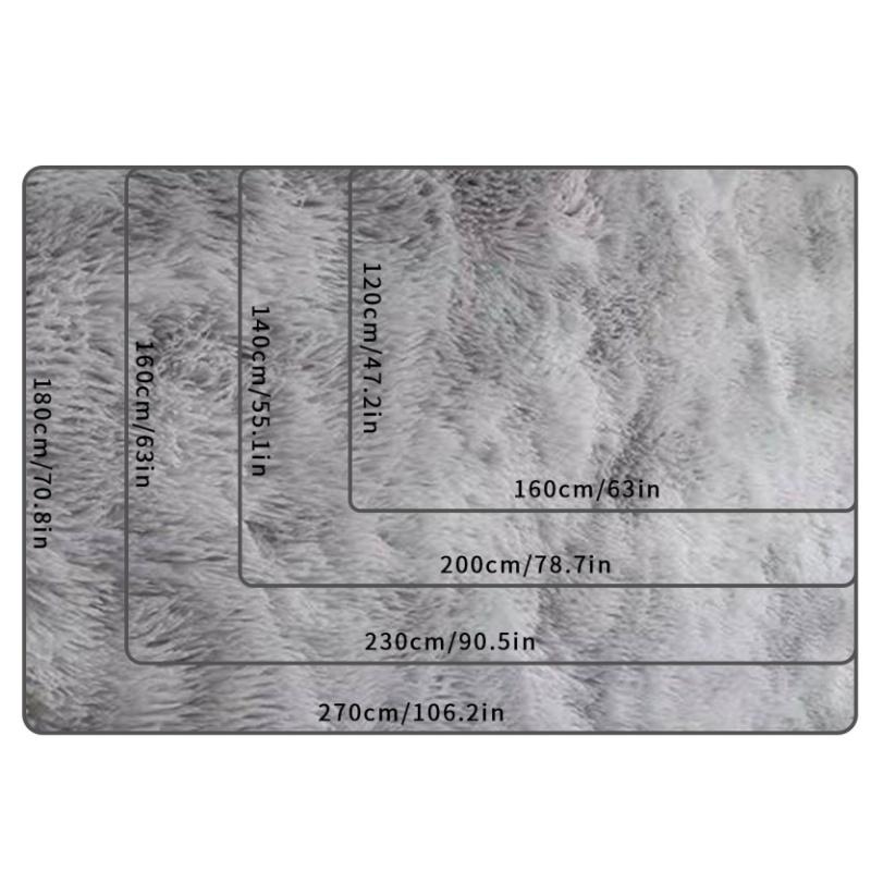 Ultra Soft Silk Wool Solid Color Flocking Carpet, Long Hair Rug for Living Room Coffee Table Bedroom Window Seat Home Bedside Mat Floor Pad, Shaggy Fuzzy Rugs