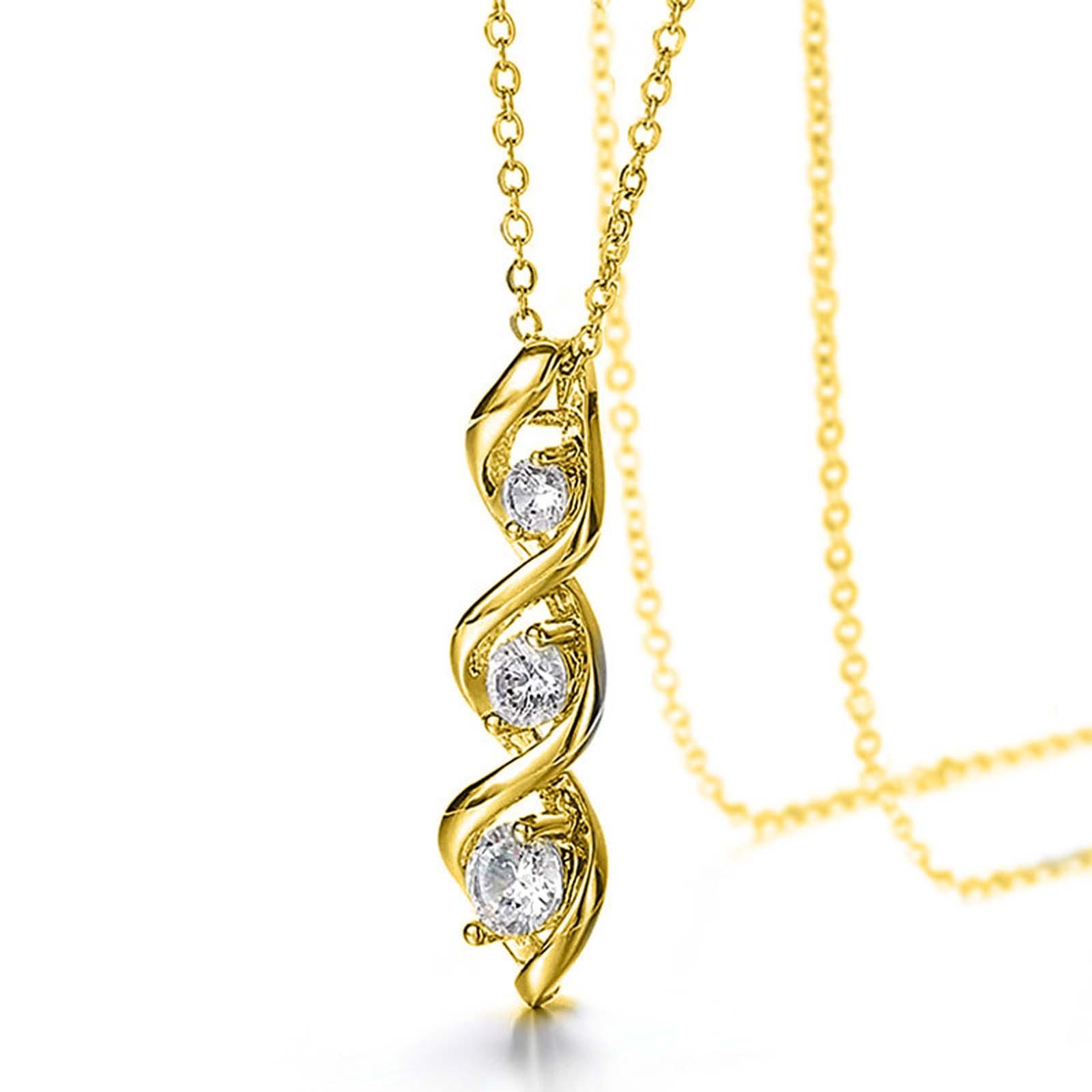 Creative zircon chemical molecule shape necklace classic spiral fashion accessories for girlfriend gifts suitable for parties and weddings