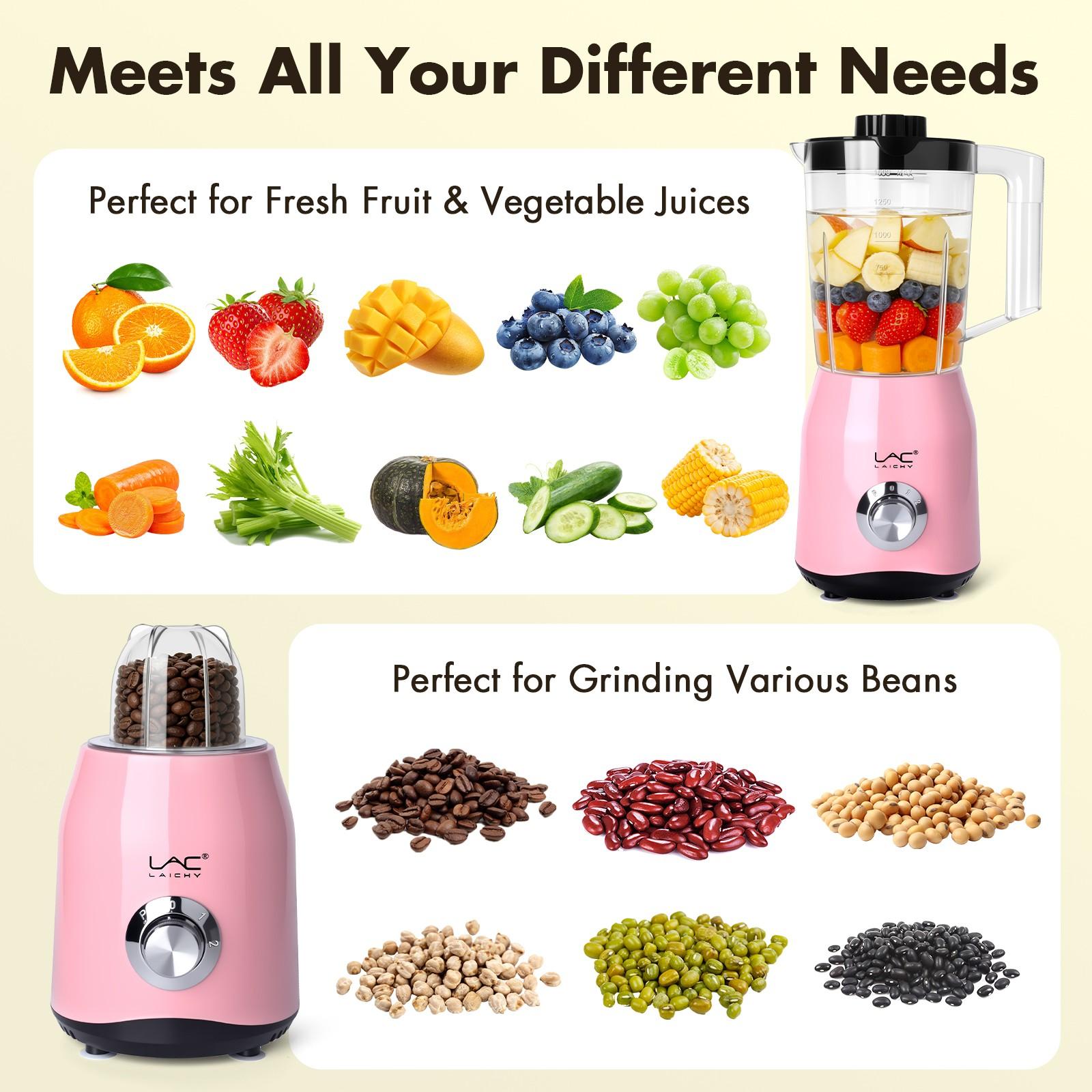 LAC 300W Electric Juicer, 1 Count Portable Blender & Coffee Cup with Seal Cover, Household Kitchen Appliances for Smoothies, Shakes, Juices