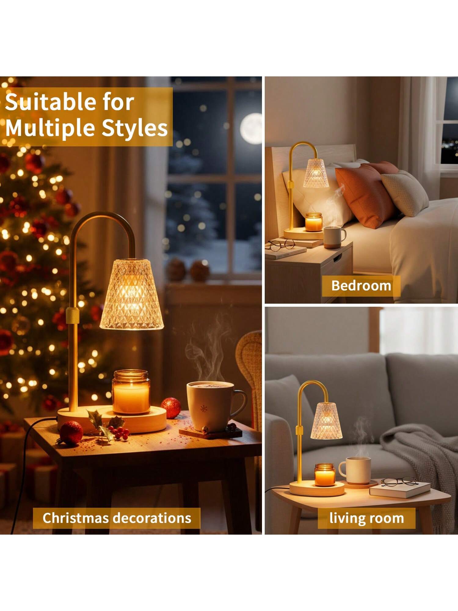 Stop searching! Found the Mother's Day gift. If your mom loves candles, she NEEDS this crystal candle warmer Home Decor, Bedroom, Living Room Table. No flame, no smoke, just relaxation and making her favorite candles last 2x longer