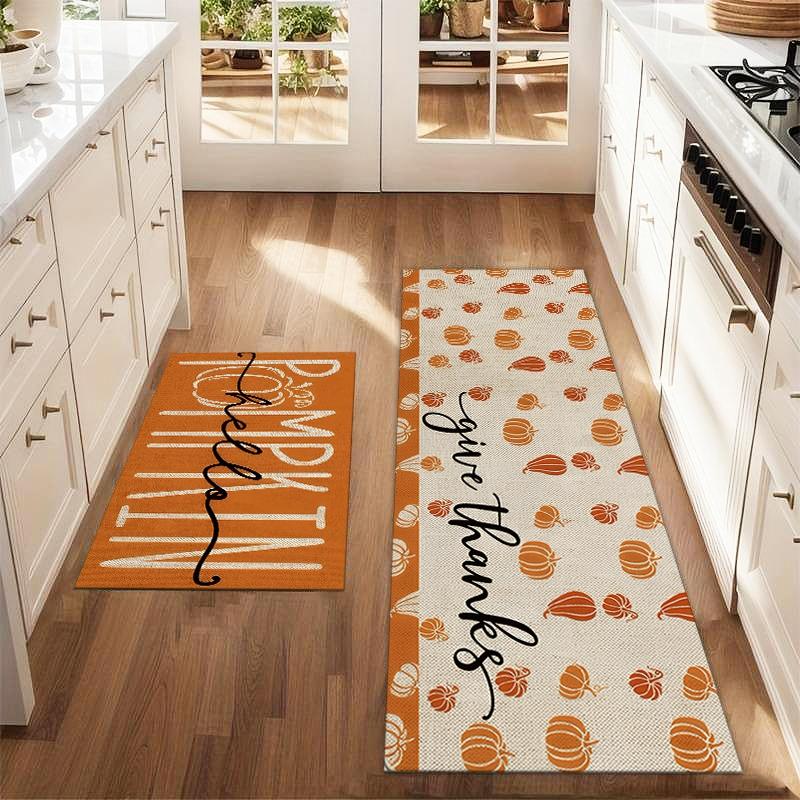 Christmas gingerbread man candy Floor mat for farmhouse kitchen Rug restaurant floor laundry room decor carpet mat Cartoon Pattern Rug Decorative Area Rug