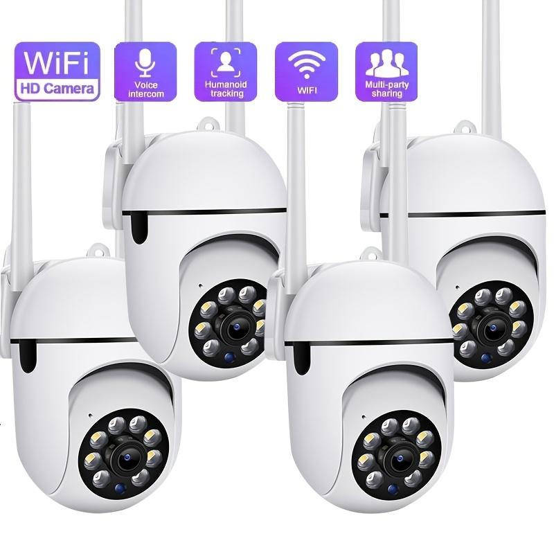 4pcs 1080P/5G Wireless WiFi Camera/color Night Vision/two-way Audio/360-degree Pan/tilt/zoom, AI Motion Tracking And Detection/home Security Monitoring/spotlight, And Alarm/cloud Storage And SD Card Storage.., Property Protection