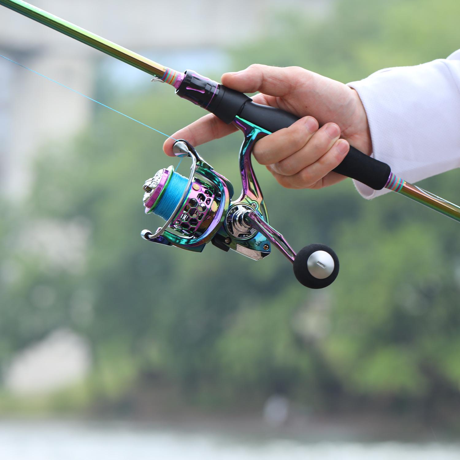 Sougayilang 30 Ton Carbon Fiber Spinning and Colorful Ultralight Spinning , 6.0:1 High​​Gear Ratio  Fishing Rod