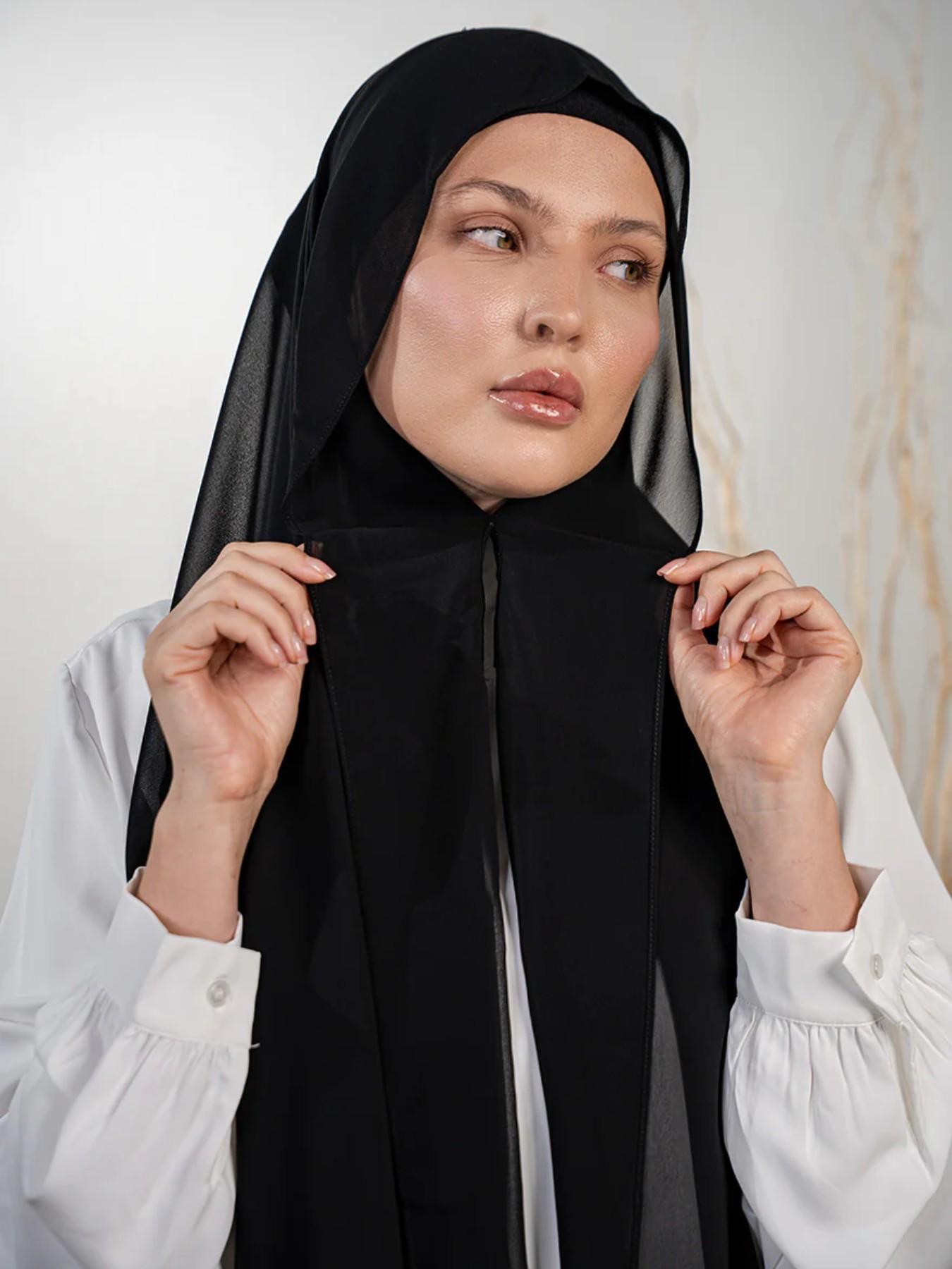 Women's Jersey Hijab Soft Breathable Fabric, Adjustable Elastic Design, Plain Style Headscarf for All Seasons, Modest Fashion Accessory