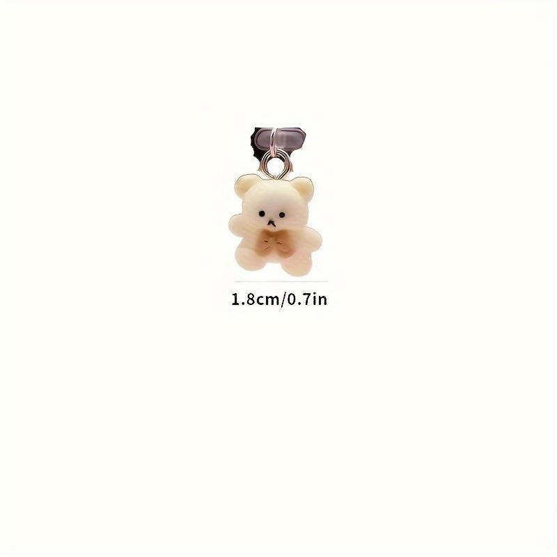 Cute Bear Design Phone Charging Port Dust Plug, 1 Count Anti Dust Plug for Phone, Unique Mobile Phone Accessories for Women & Girls, Phone Charm