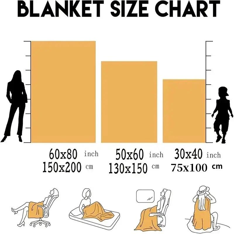 Deer & Flag Pattern Flannel Camping Blanket, Soft Warm Throw Blanket, Air-conditioned Room Blanket, Bedding Supplies for Home Office Travel