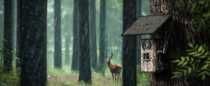 Solar Powered Wireless 4G LTE Trail Camera- 2K Live Video,WiFi Not Supported, Remote APP Controlled, WaterProof, Motion Activated, Night Vision, 4G Data Cellular Card Included (Data refill is required for Unlimited 4G data usage)