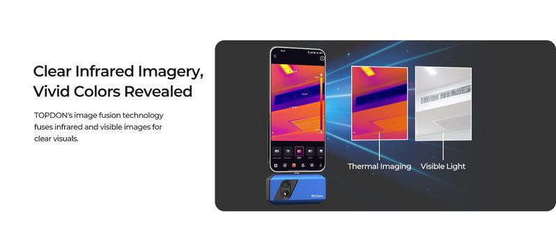 TOPDON TC001 Plus Thermal Camera for Android, 256 x 192 IR High Resolution with Visual Camera, 25Hz Refresh Rate, Dual-Lens Thermal Imaging Camera