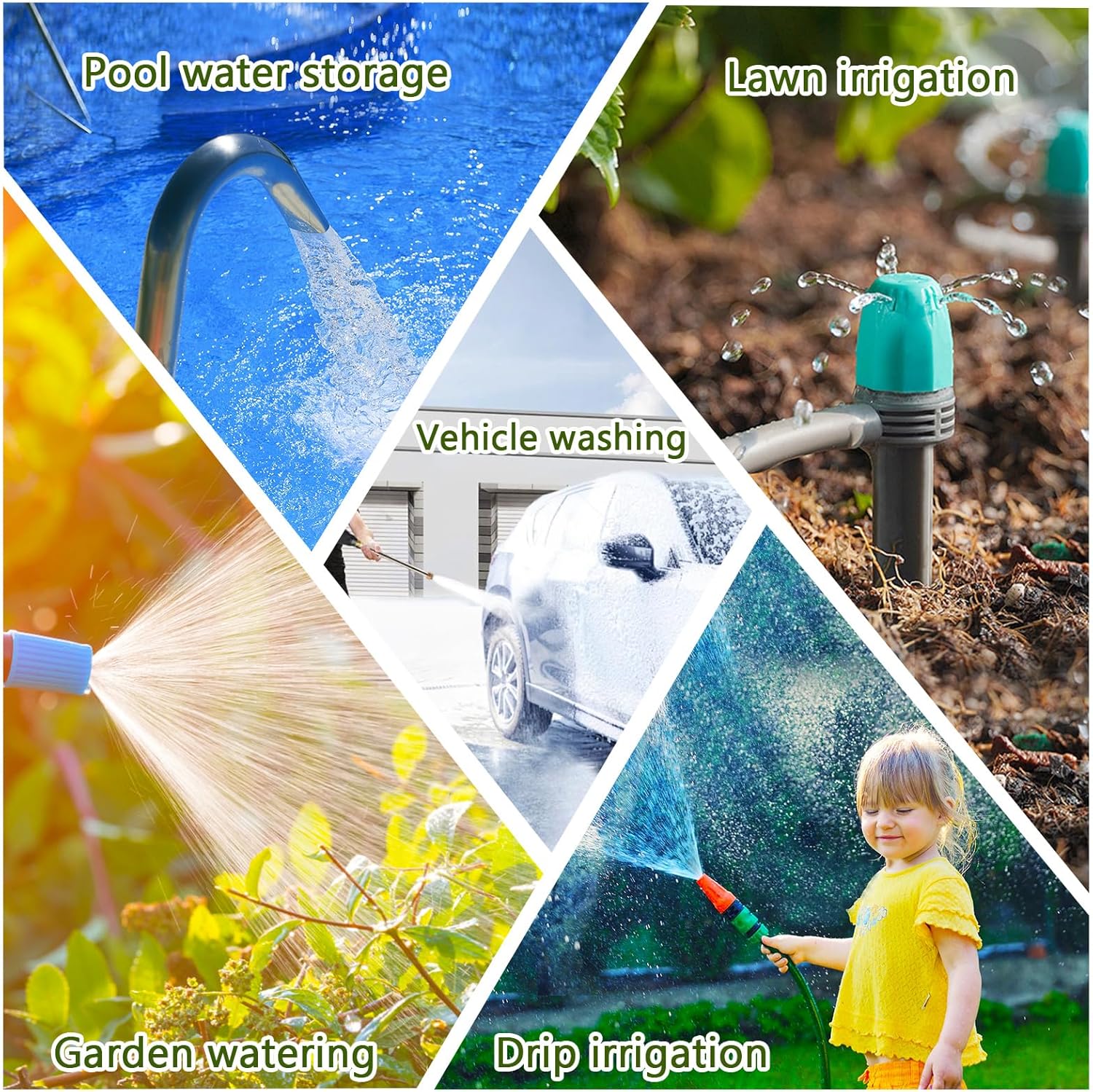 TRJZWA Water Timer with LCD Display, 2025 Latest Automatic Watering System with 3 Separate Watering Programmes, Irrigation Timer with Child Lock/Rain Delay Function for Garden Watering/Pool Filling