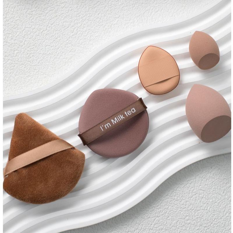 Full Set Makeup Sponges & Puffs Combo, Sponge Kit, Multi-Texture (velvet & Skin-Friendly) Blending Setting Tools, Vegan Cruelty-Free Beauty Tools