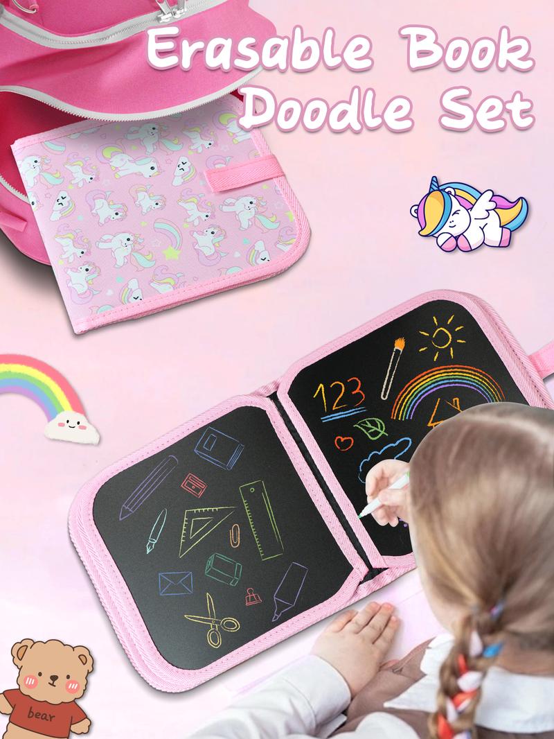 Erasable Book Doodle Set for Kids,Reusable Magic Drawing Book for Kids ...