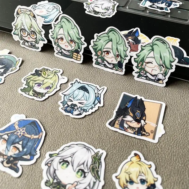 40pcs Genshin Impact Sticker Baizhu Dehya Kaveh Mika — Perfect Funs of Game