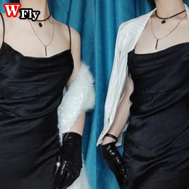 Gothic Sexy Patent Leather Gloves Short Party Queen Cosplay Performance Lolita Spice Girl Steampunk Cool Unisex