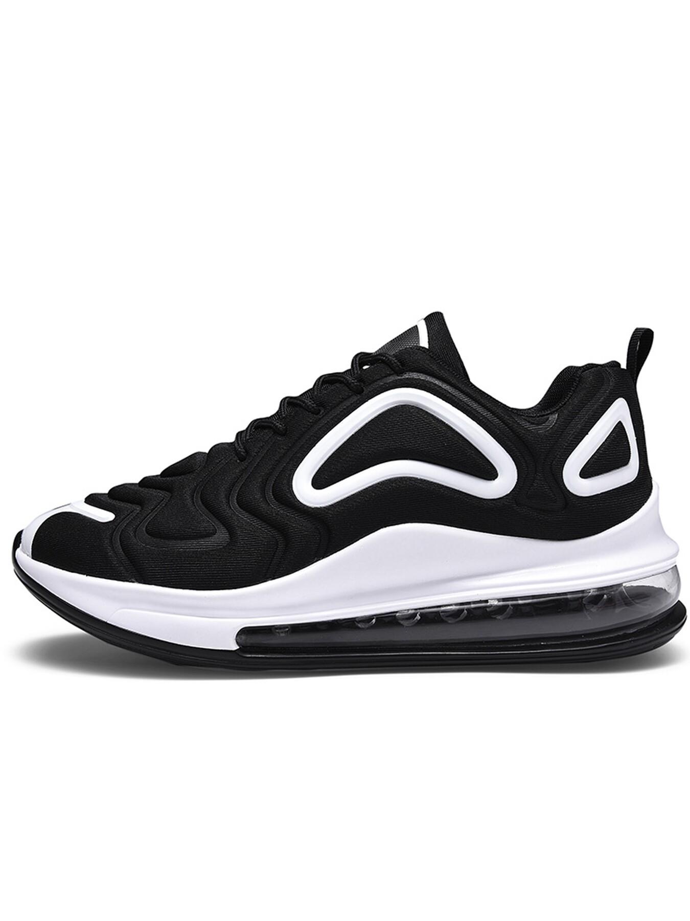 Men's Full Foot Air Cushion Sports Shoes, Comfortable Lightweight Breathable Anti-Slip Shock Absorption Running Shoes, Casual Outdoor Use