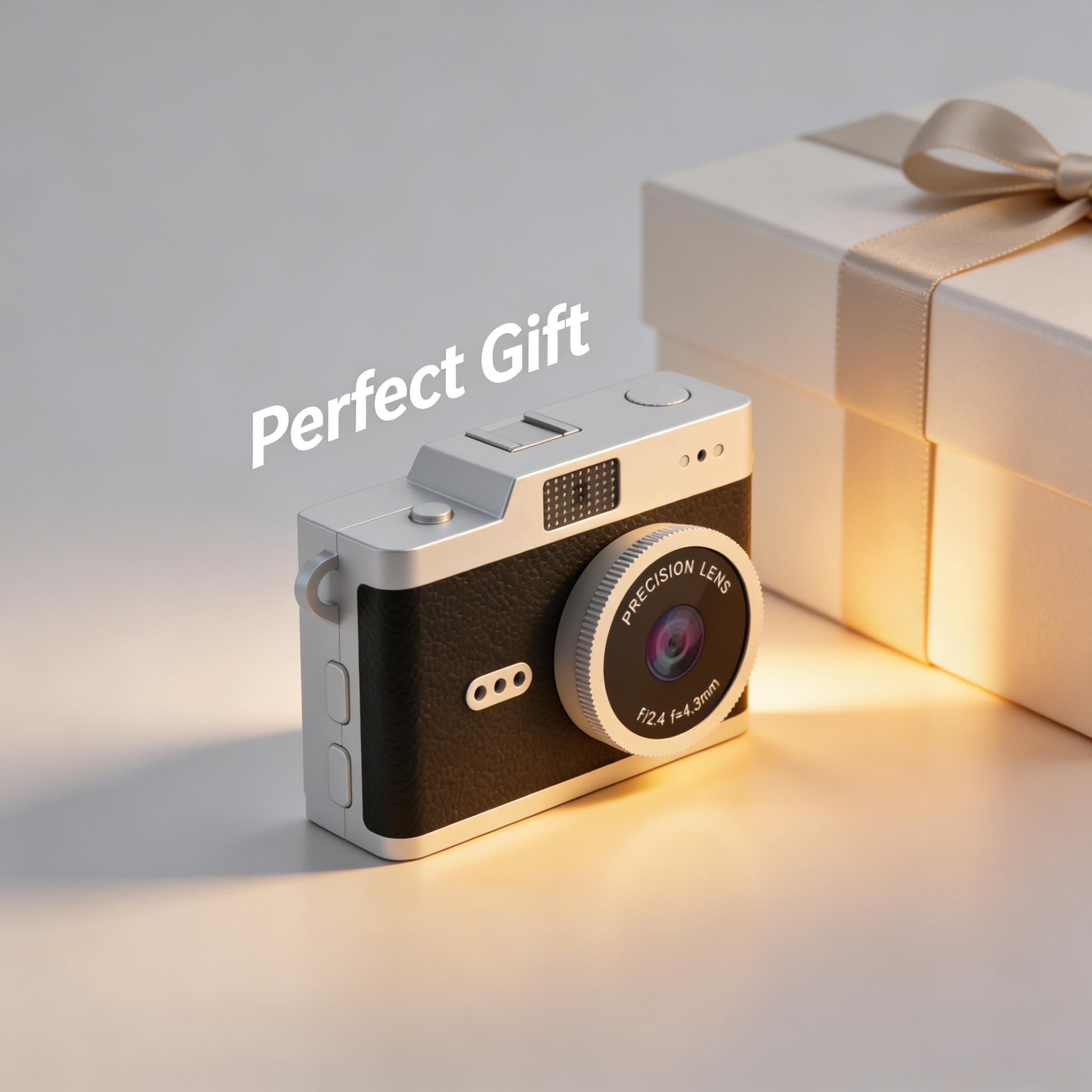 HD 1080P Mini Camera Retro Keychain Camera 0.96 Inch HD Screen Long Lasting Battery Includes 8GB TF Memory Card