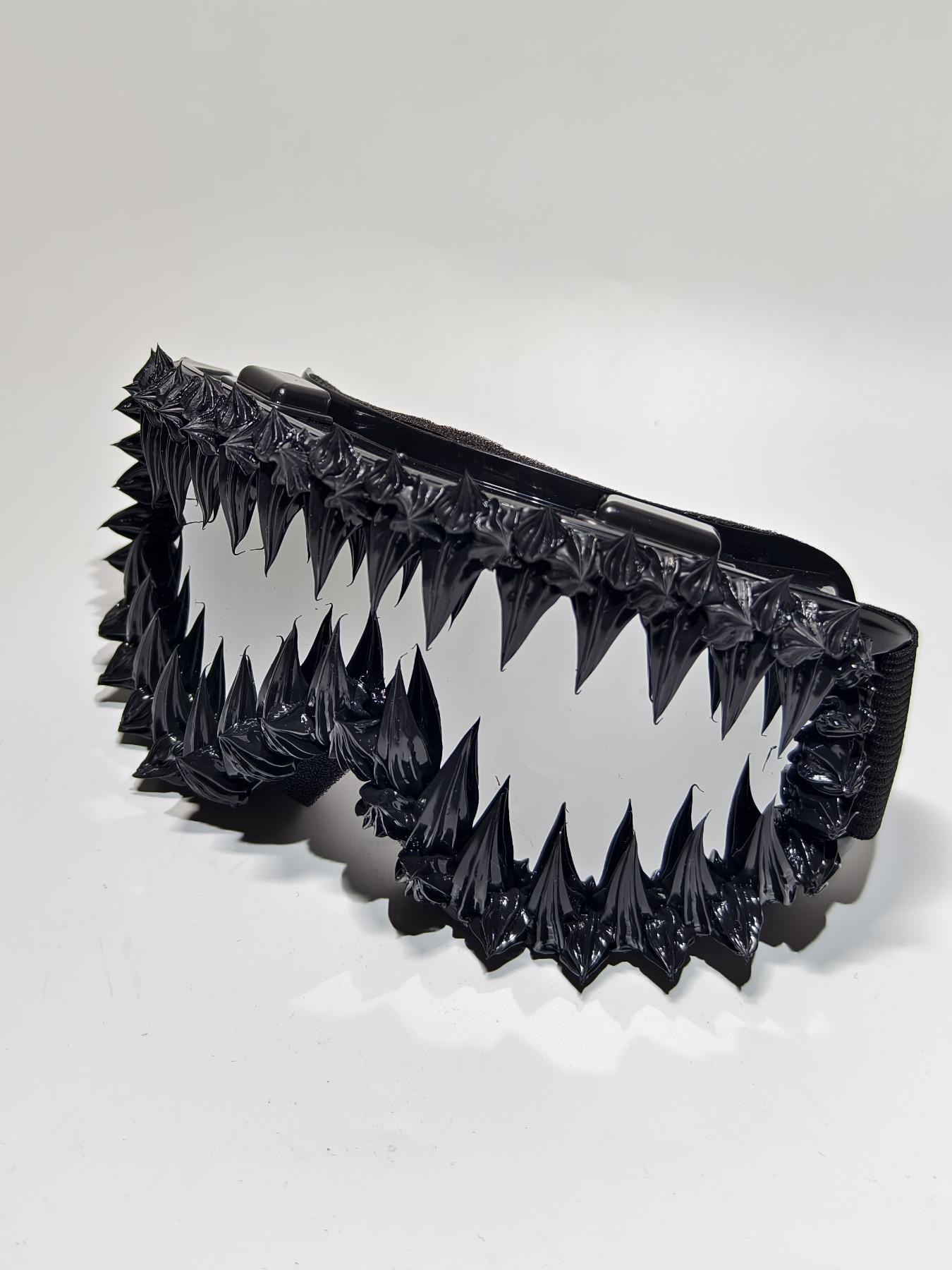 Punk Style Large Frame Anti-Wind Ski Goggles, Adjustable Elastic Strap, Handmade Random Effect, Outdoor Sports Eyewear