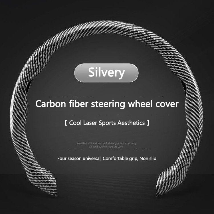38cm General Integrated Car Steering Wheel Cover Carbon Fiber Sports Non-slip Protection Cover For Dodge RAM 1500 2500 3500 Auto Interior Accessories