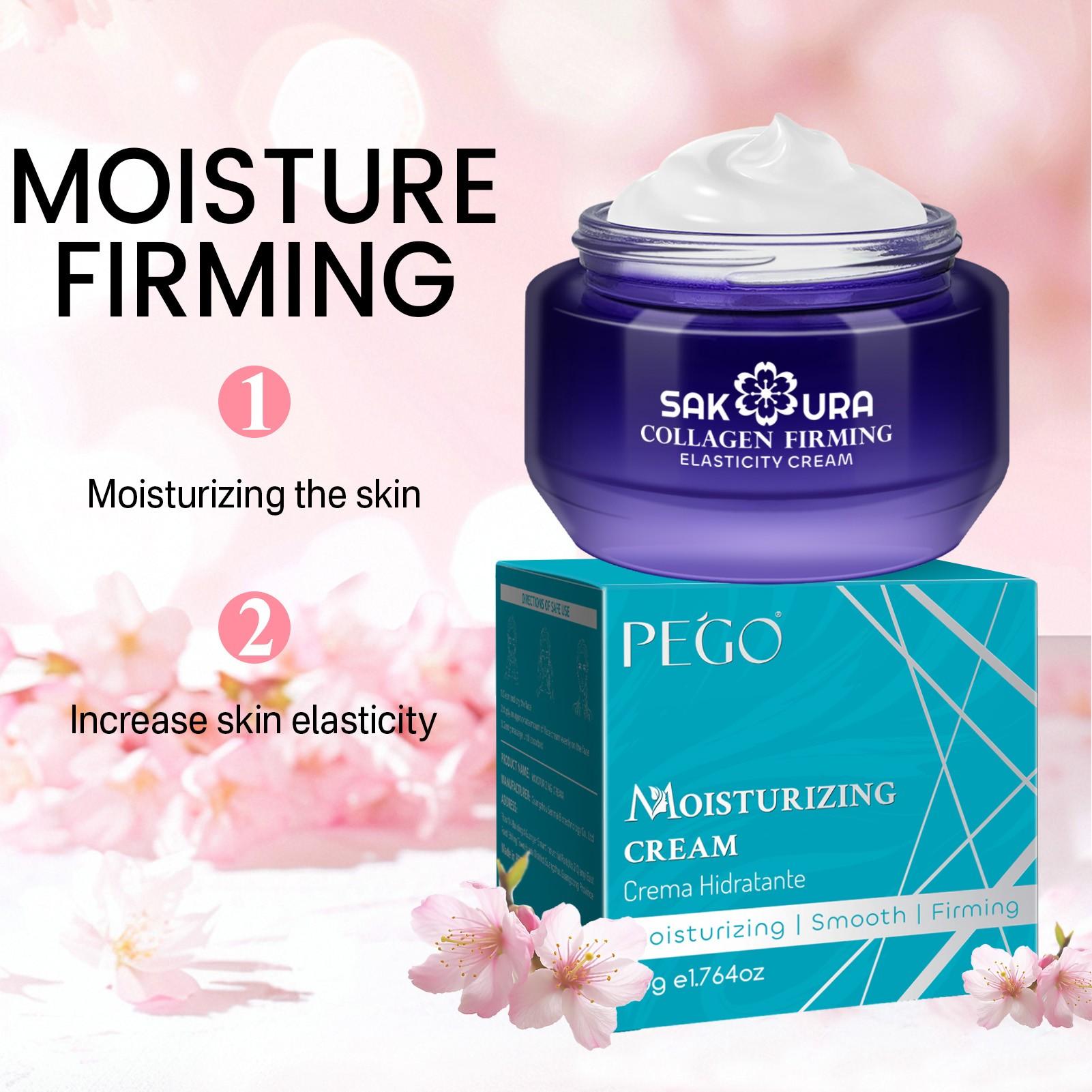 Multi-Effect Cherry Blossom Anti-Wrinkle Moisturizing Cream, Firming and Brightening, Hydrating and Soothing, Single Item Balm