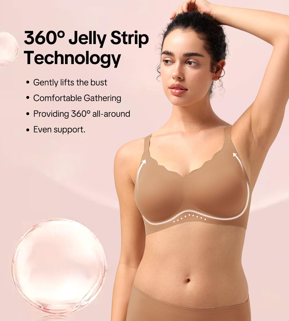 HSIA Elle AllDay Comfort Wireless Buttery Soft Jelly Seamless No Underwire Full Coverage Supportive T-shirt Bra Everyday Bra HSIA Elle AllDay Comfort Wireless Buttery Soft Jelly Seamless No Underwire Full Coverage Supportive T-shirt Bra Everyday Bra