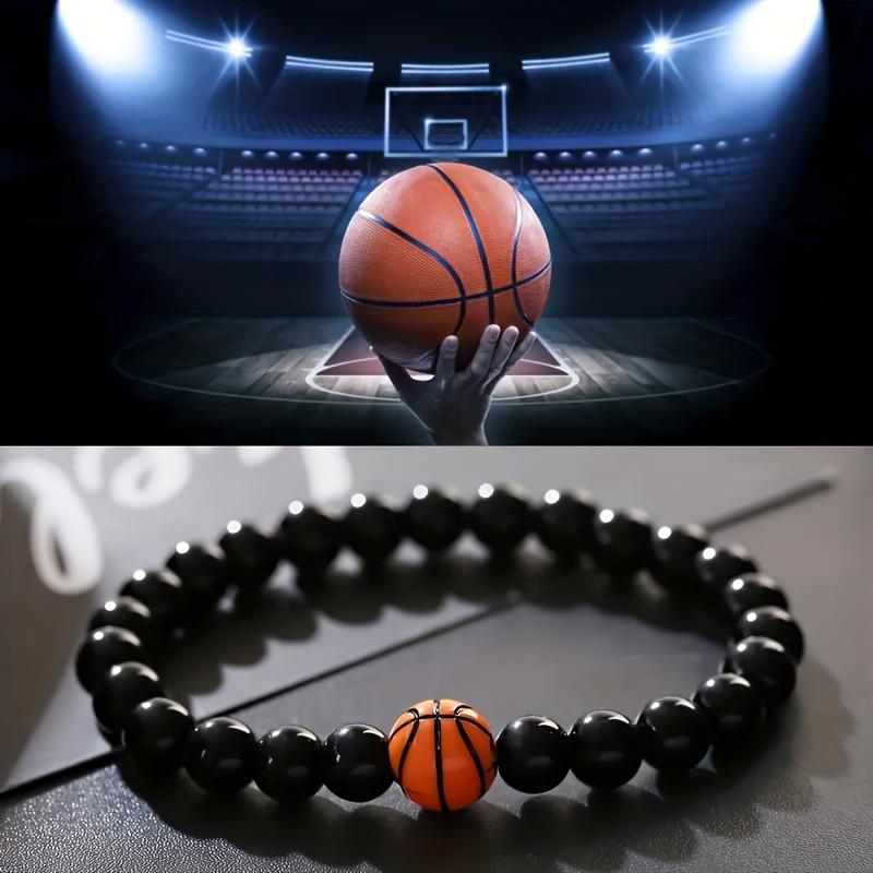 The Basketball Boy Beaded Bracelet Is the Best Gift for Sports Boys, Suitable for Fans.It Is a Jewelry Gift for Sports Teams and an Adjustable Bracelet for Basketball Players and Enthusiasts