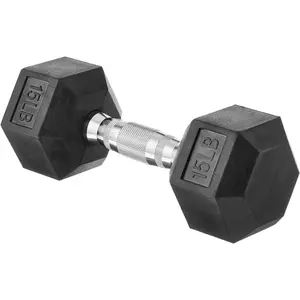 Basics Rubber Hex Dumbbell Hand Weight