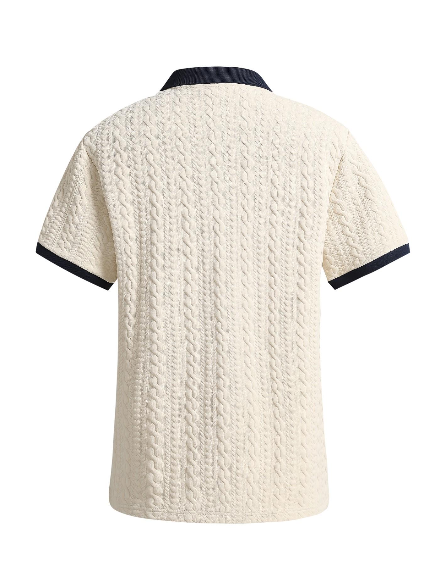 Men's Simple Versatile Pullover Sweater, Comfortable Knit Shirt Collar Design, Casual Fit for Daily Wear & Office Use