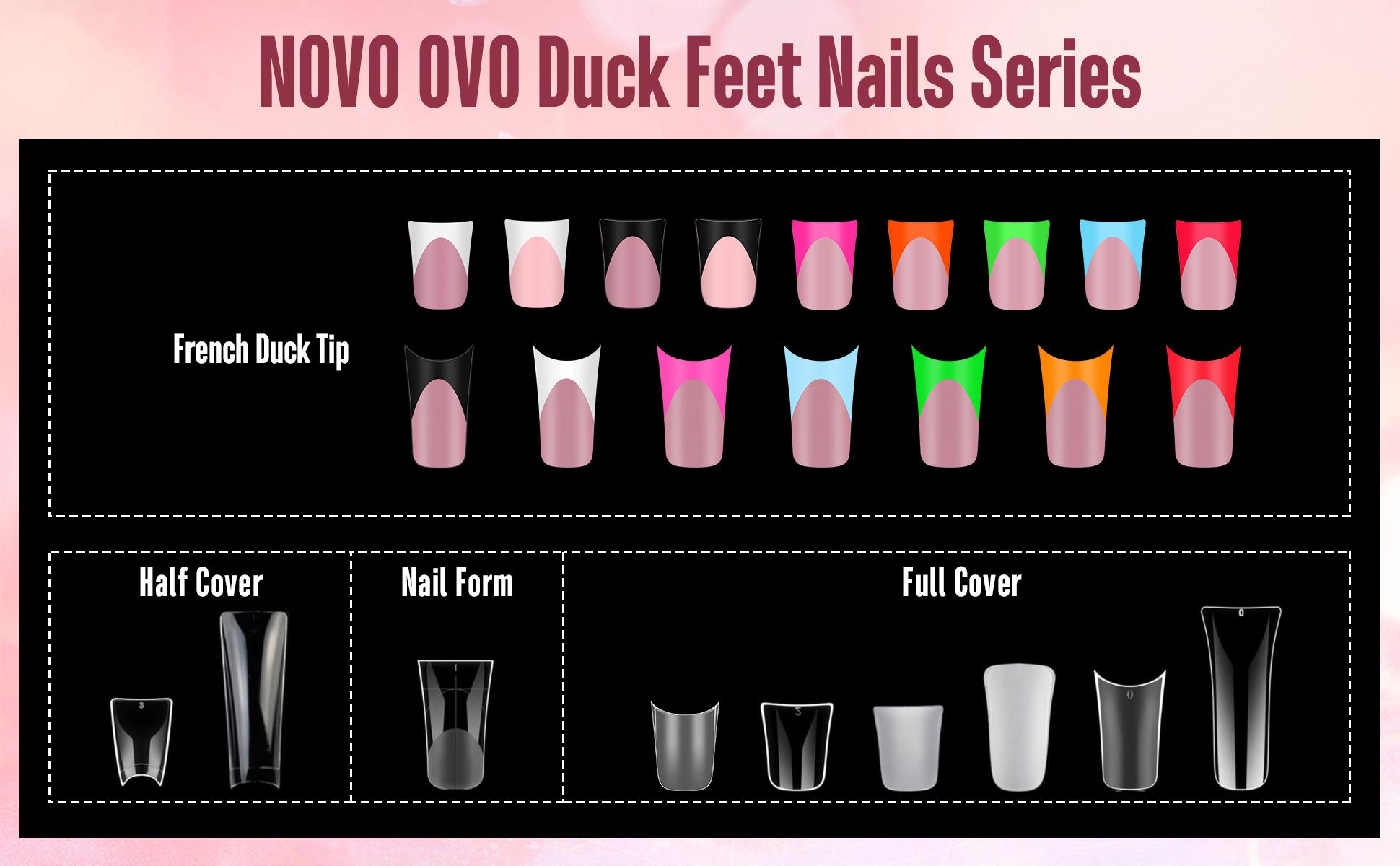 NOVO OVO French Tip Short Duck Nail Tips Press on, Pre-designed Soft Gel Nail Extension, BERRY PINK Pre-applied Tip Primer & Base Coat, Full Cover Matte Vrial False Nails for DIY x 12 Sizes 240 pcs【NO GLUE ,TOP COATAND LAMP INCLUDED】 NOVO OVO French Tip Short Duck Nail Tips Press on, Pre-designed Soft Gel Nail Extension, BERRY PINK Pre-applied Tip Primer & Base Coat, Full Cover Matte Vrial False Nails for DIY x 12 Sizes 240 pcs【NO GLUE ,TOP COATAND LAMP INCLUDED】