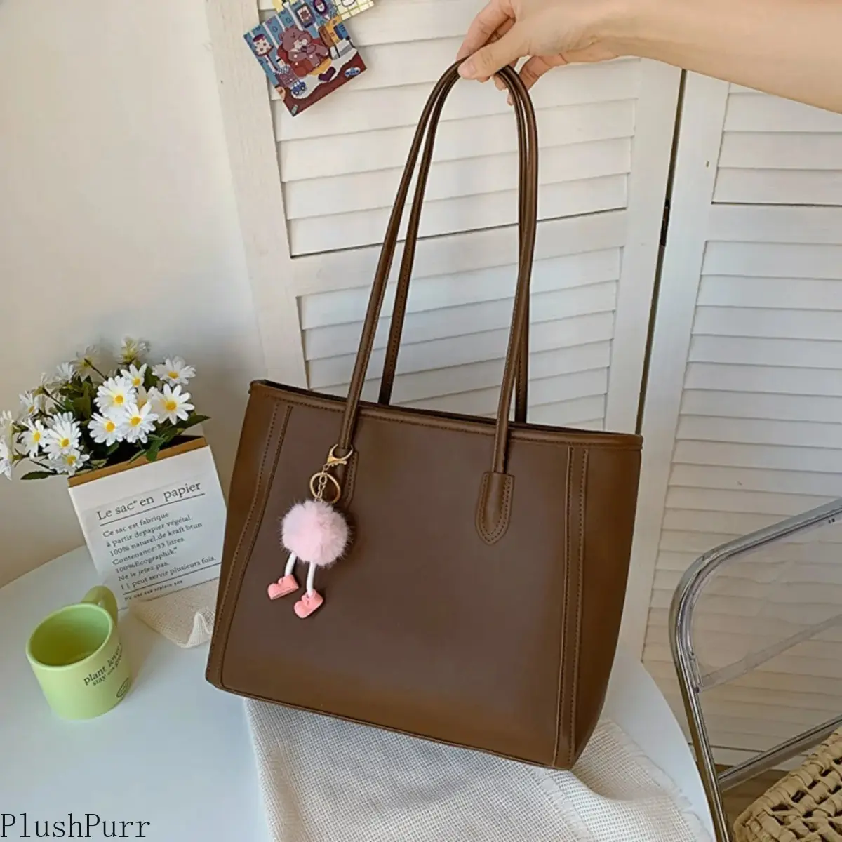 Women's 2026 New Summer Elegant Textured Tote Bag - Korean-Style Versatile Underarm Shoulder Handbag, Premium Lightweight Durable Work & Everyday Commute Option (Fashion Accessories), Bags, Work Bags For Women
